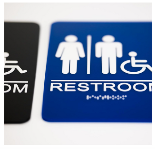 ADA Men's Wheelchair Accessible Bathroom Sign