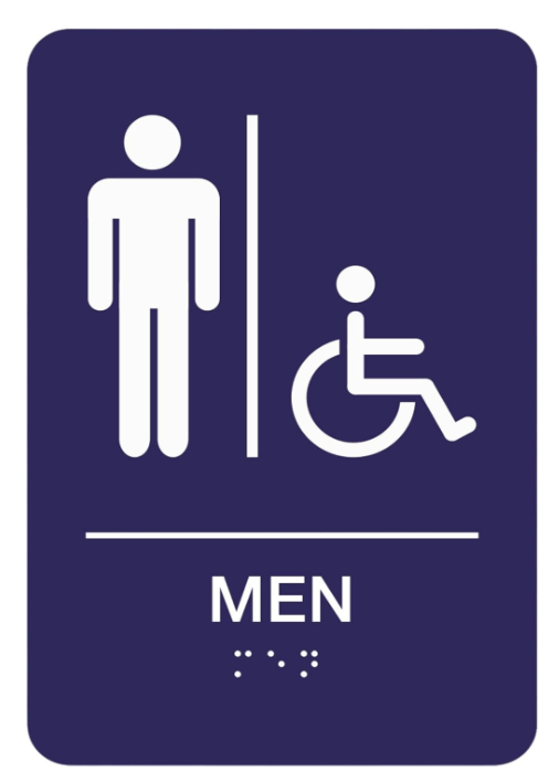 ADA Men's Wheelchair Accessible Bathroom Sign