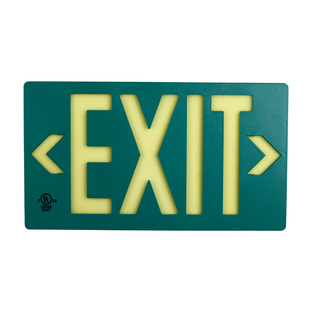 7040 Exit Sign PF100 8.75in x 15.5in Grn