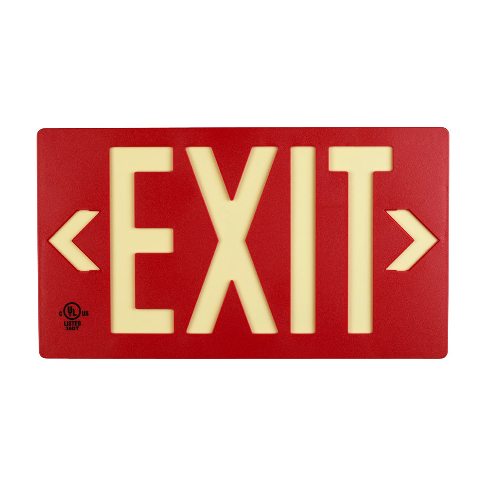 7052 Exit Sign PF100 8.75in x 15.5in Red