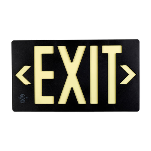 7062 Exit Sign PF100 8.75in x 15.5in Blk