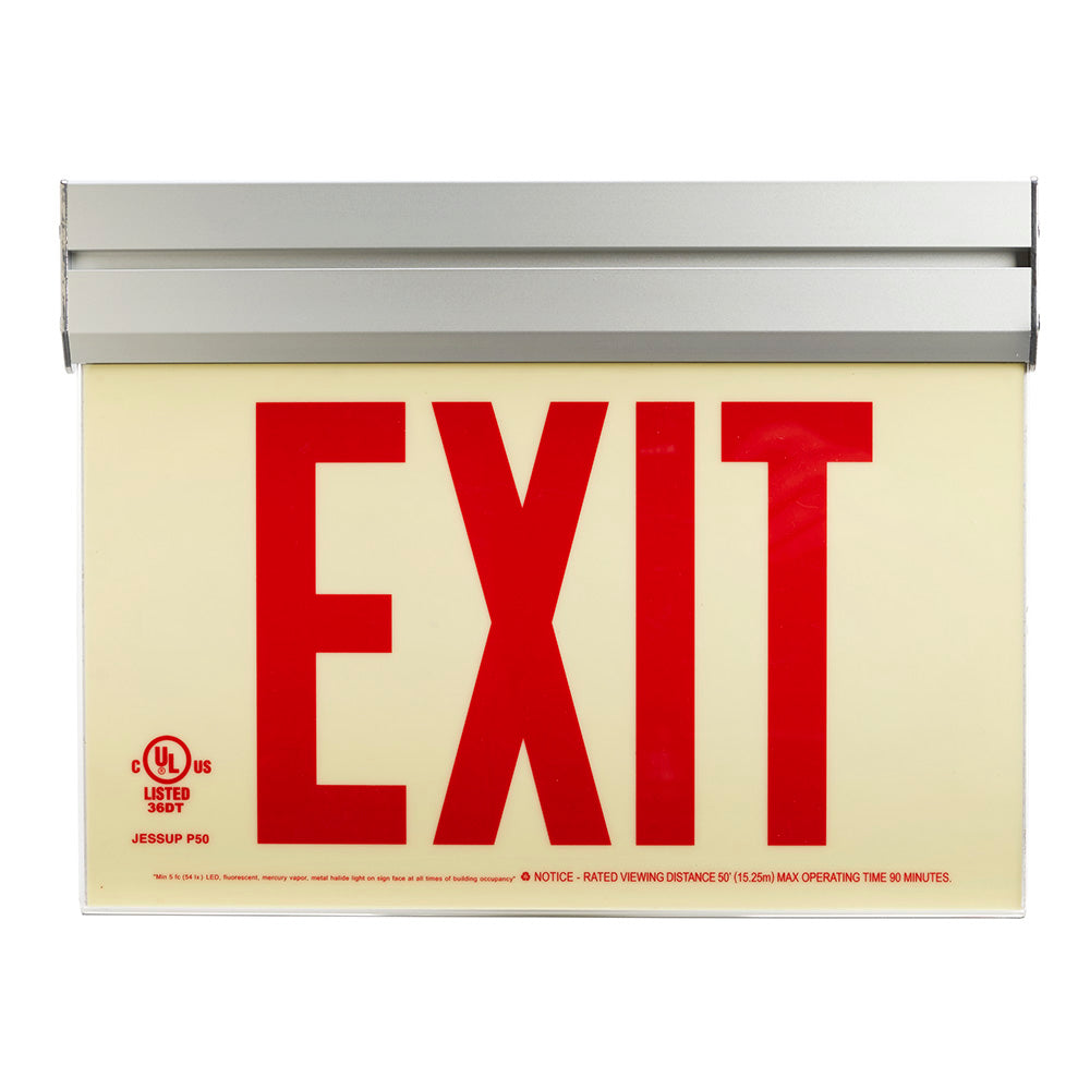 7210 Exit Sign P50 7.5in x 13in Red-Acrylic Frame w/Bracket