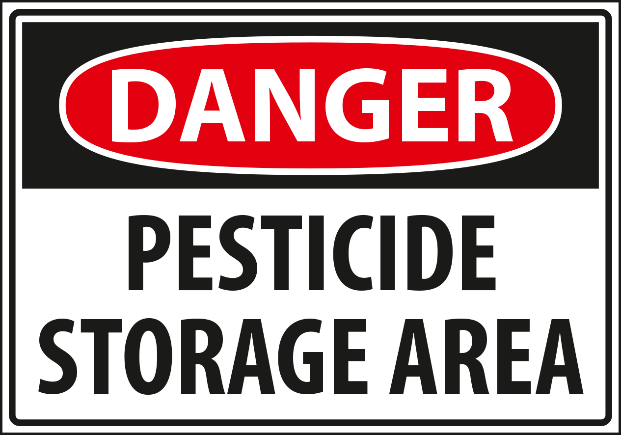 Danger - pesticide storage area.