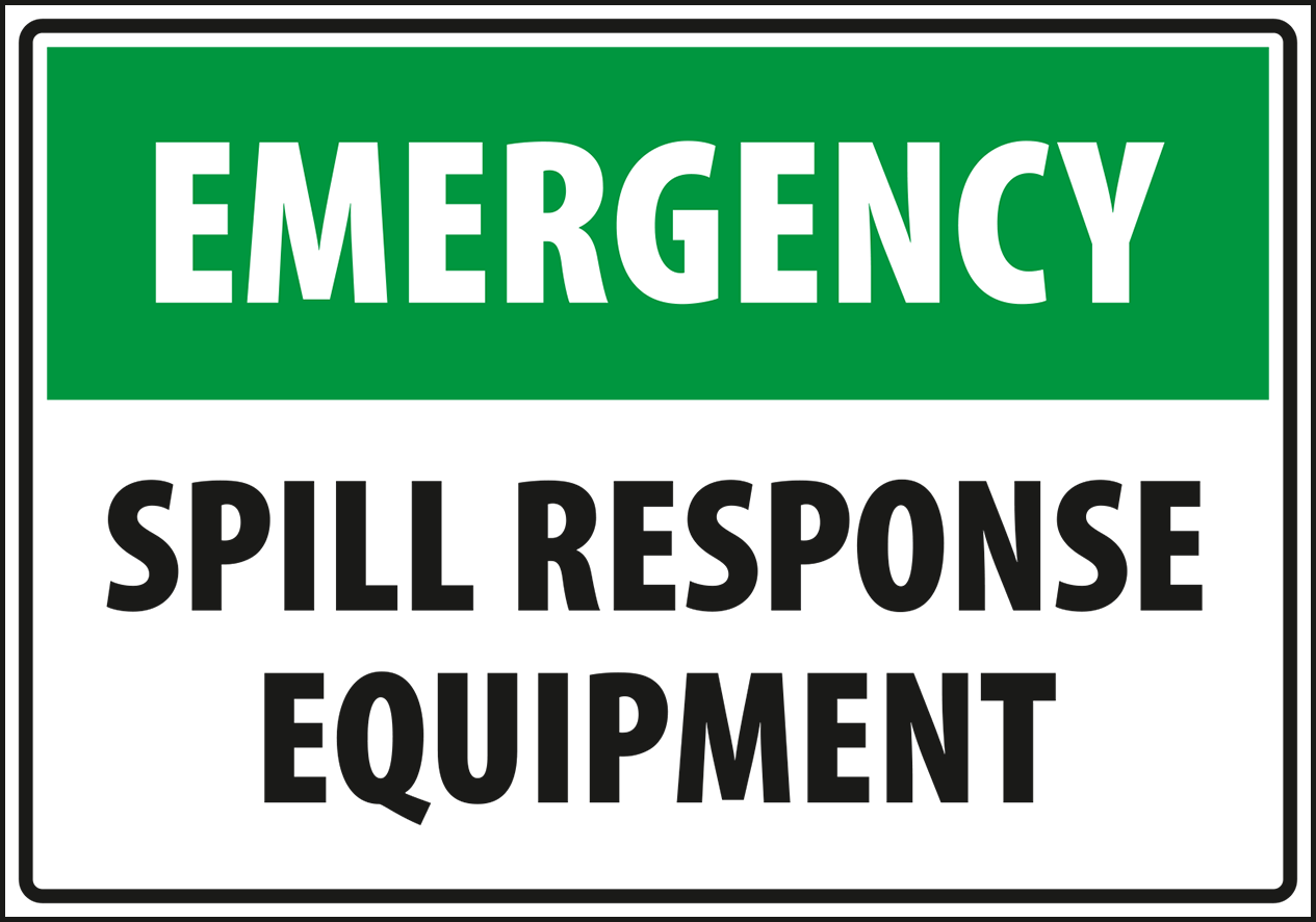 Warning - Caution emergency spill