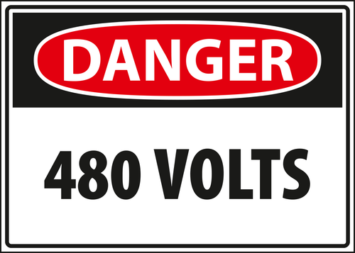 Danger - 480 volts.