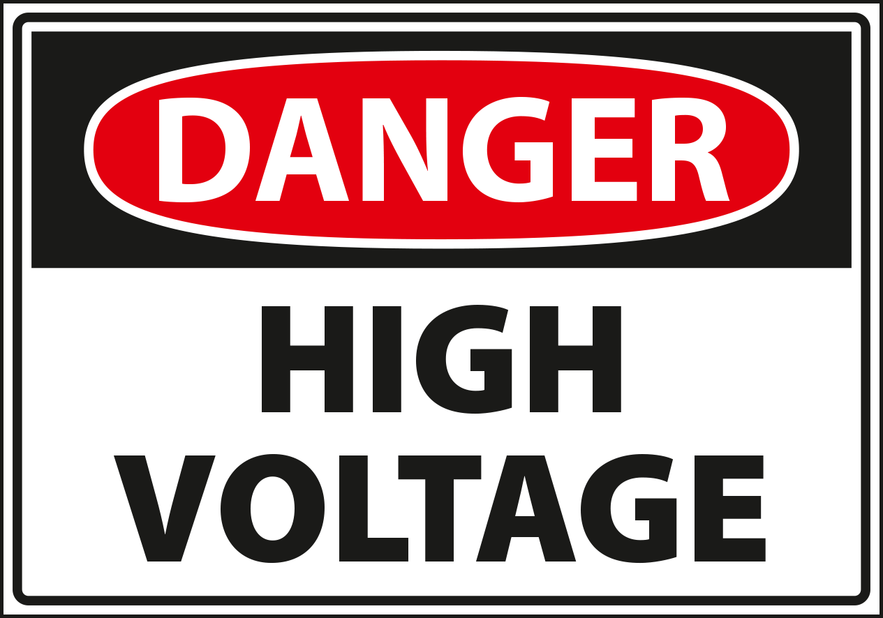 High Rise Price R Sign Printable High Voltage Sign