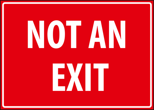 Not an exit, red.