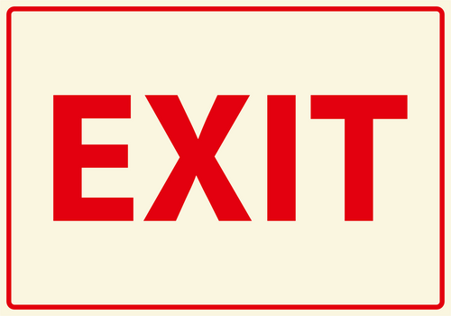 Warning - Caution exit