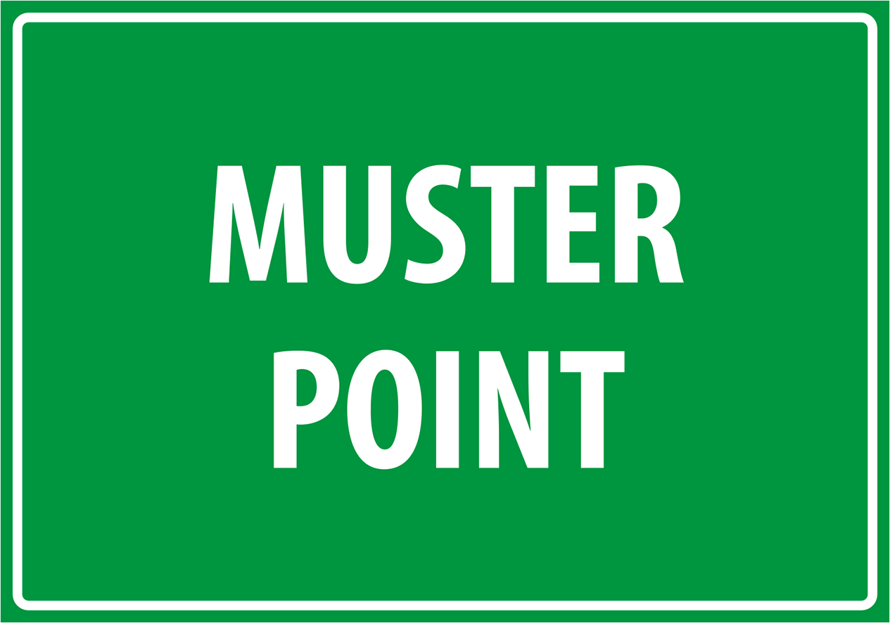 Warning - Muster point