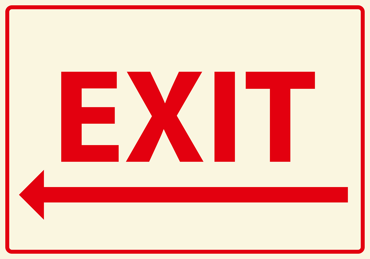EX0020 - Exit arrow left
