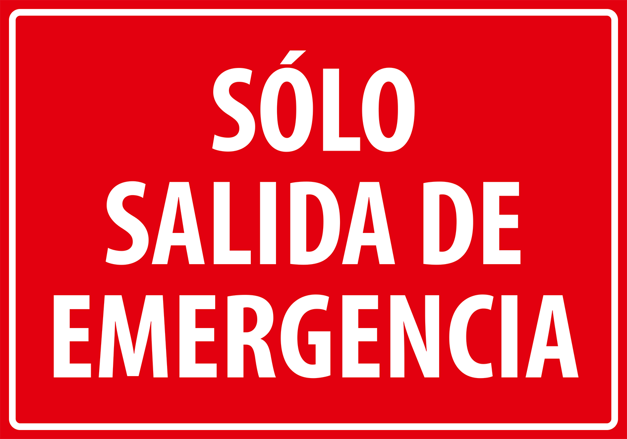 EX0027 - Solo salida de emegencia