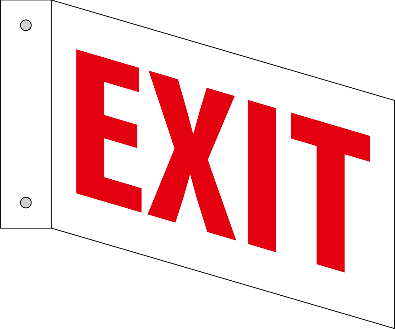 EX0029 - 90D projecting Exit sign