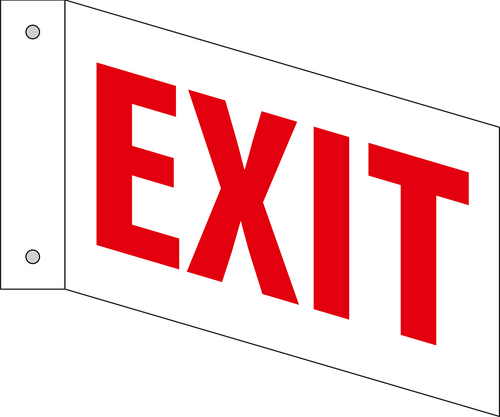 EX0029 - 90D projecting Exit sign