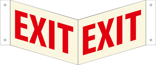 EX0030 - 180 projecting Exit sign