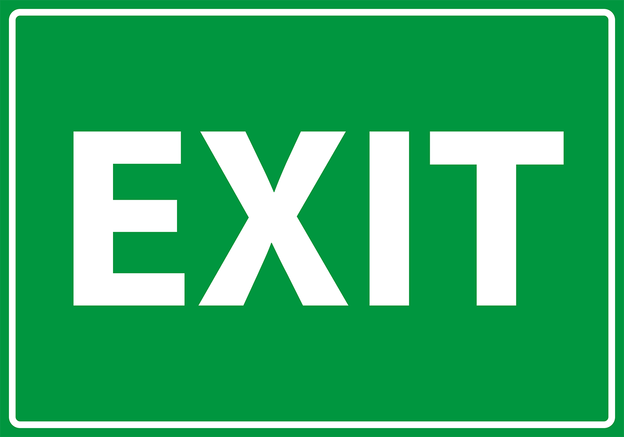 EX0034 - Exit, green