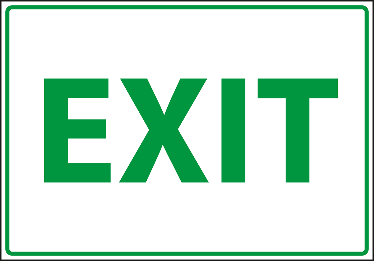 EX0035 - Exit, green