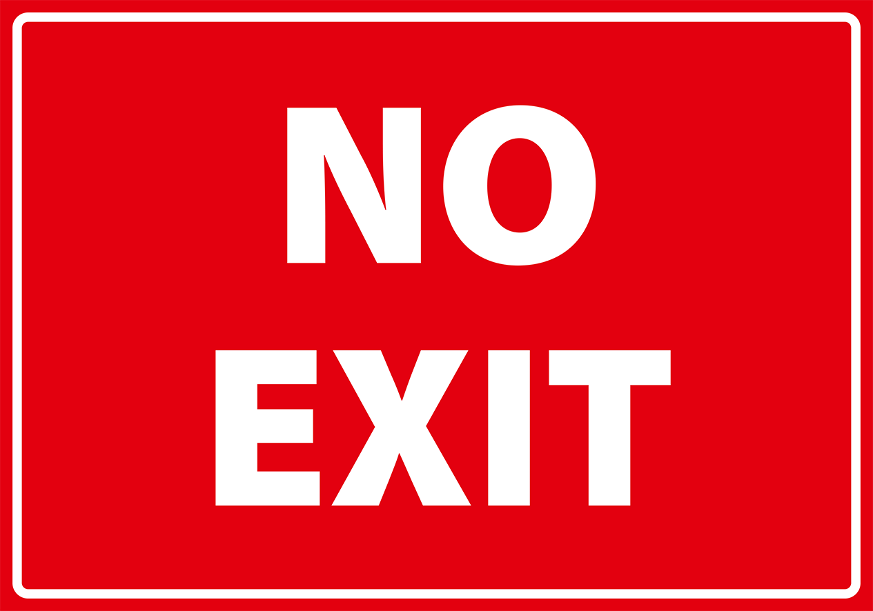 EX0042 - No Exit, red