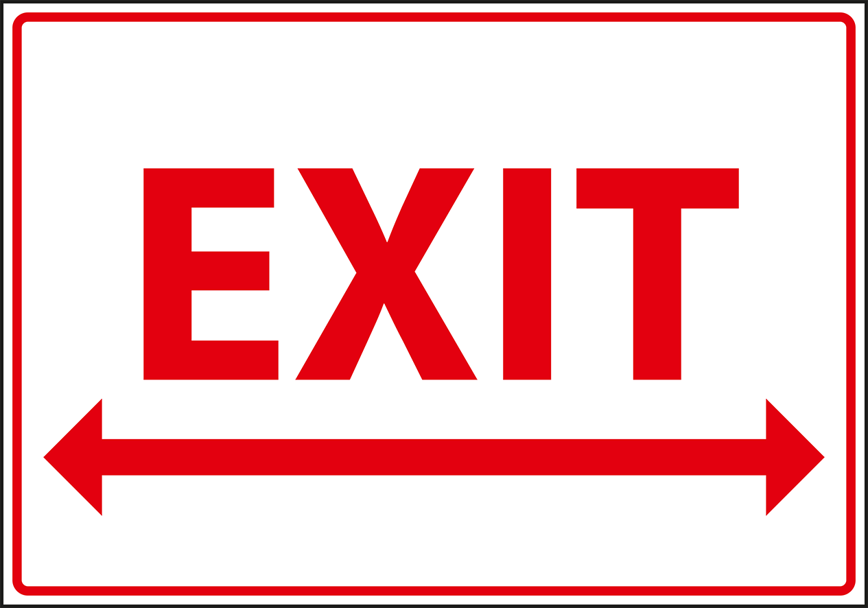 EX0044 - Exit, arrow right and left