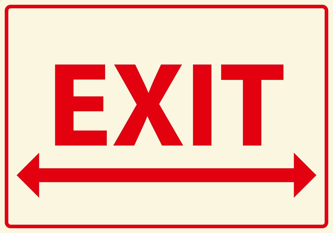 EX0044 - Exit, arrow right and left