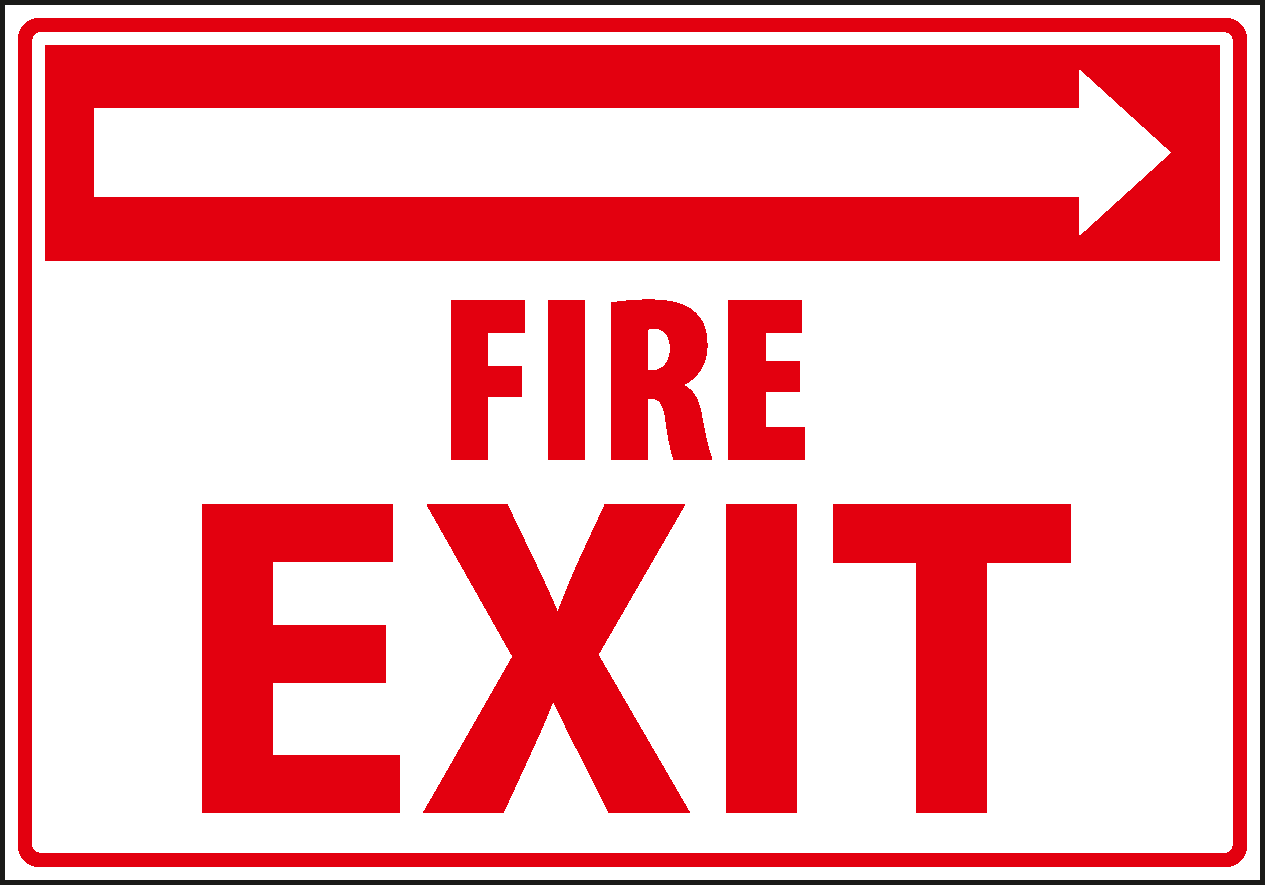 EX0074 - Fire Exit with arrow right