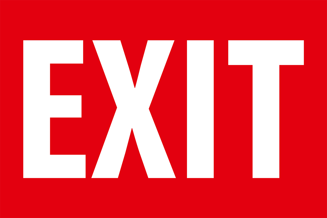 EX0085 - Exit, red