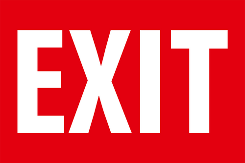 EX0085 - Exit, red