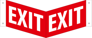 EX0087 - 180 projecting red Exit sign