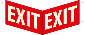 EX0087 - 180 projecting red Exit sign