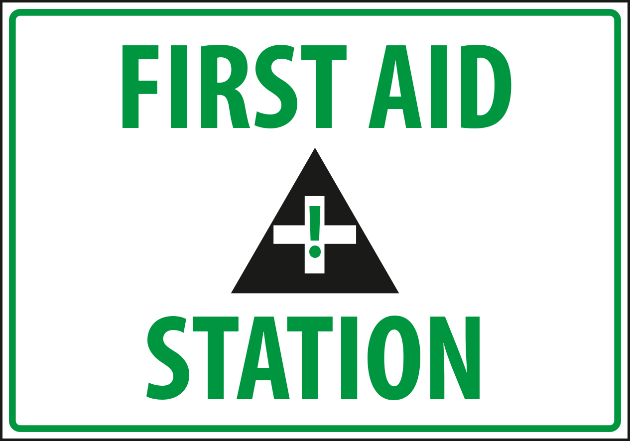 First aid station.