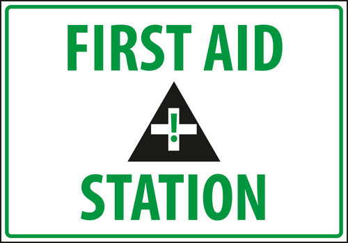 First aid station.