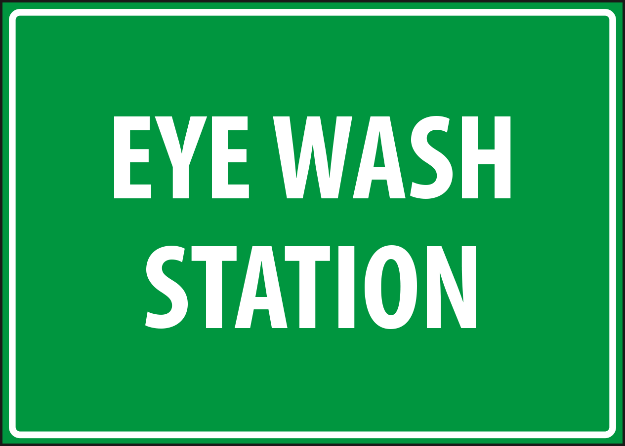 Eye wash station.