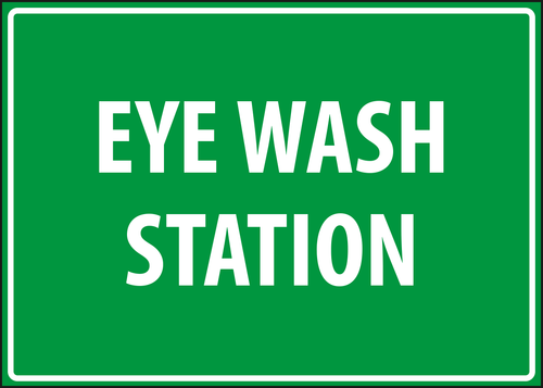 Eye wash station.