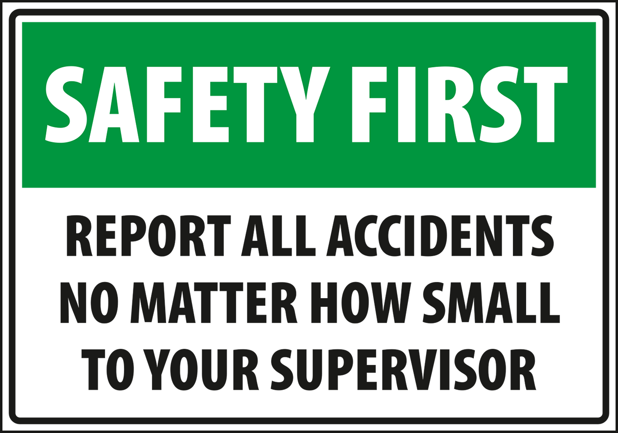 Warning - Caution safety first report all accident