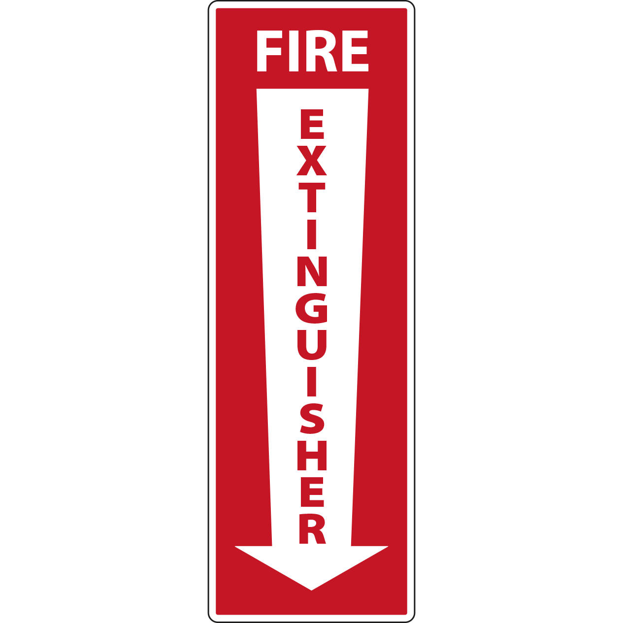 Fire Extinguisher with arrow down