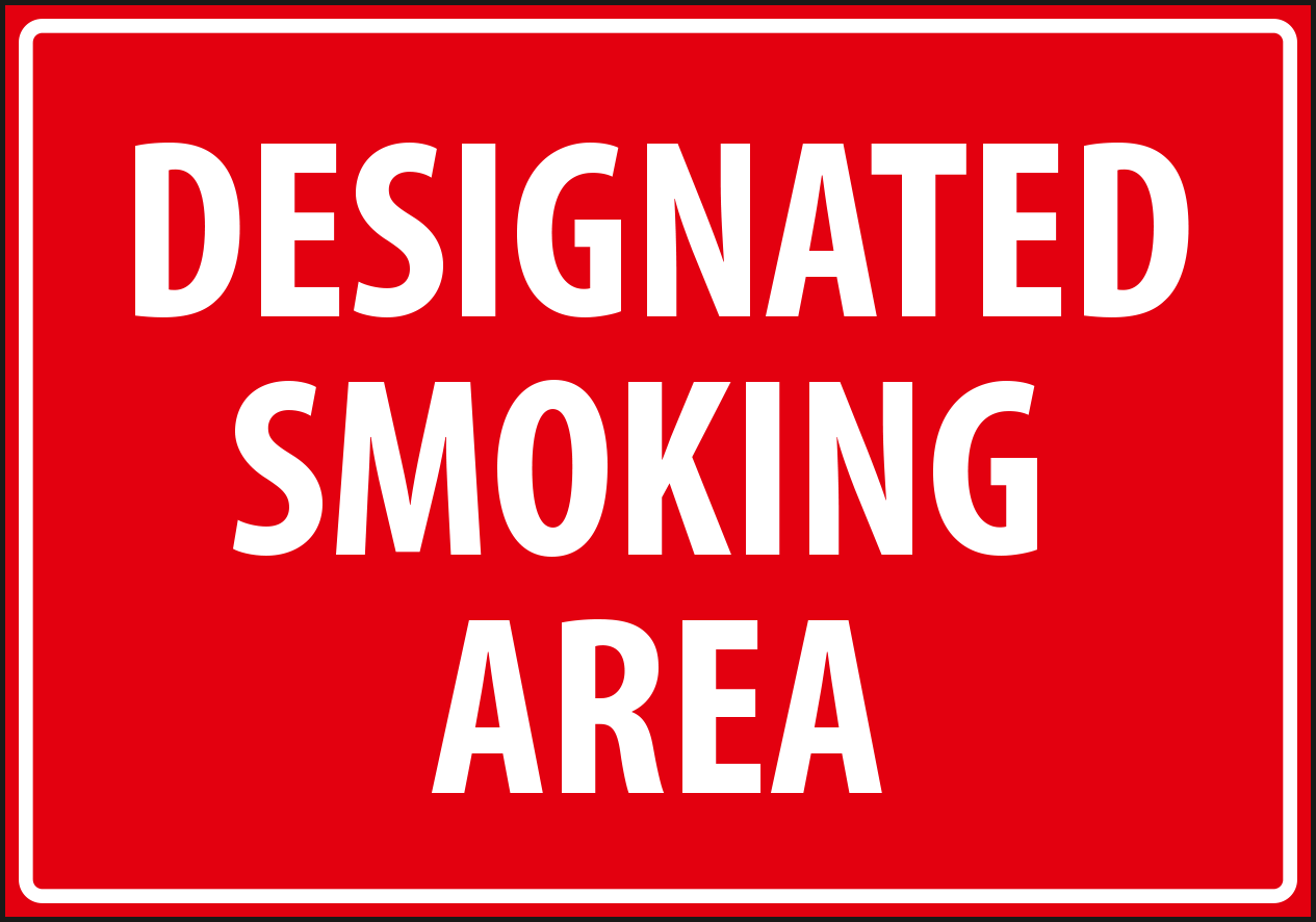 Designated smoking area.