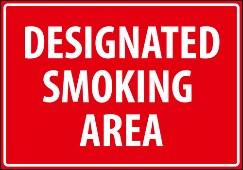 Designated smoking area.