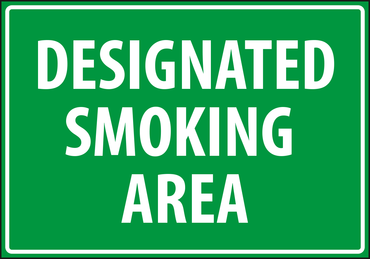 Designated smoking area.