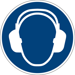 Wear ear protection. ISO 7010 [M003]