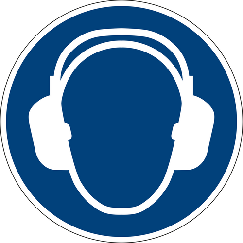 Wear ear protection. ISO 7010 [M003]