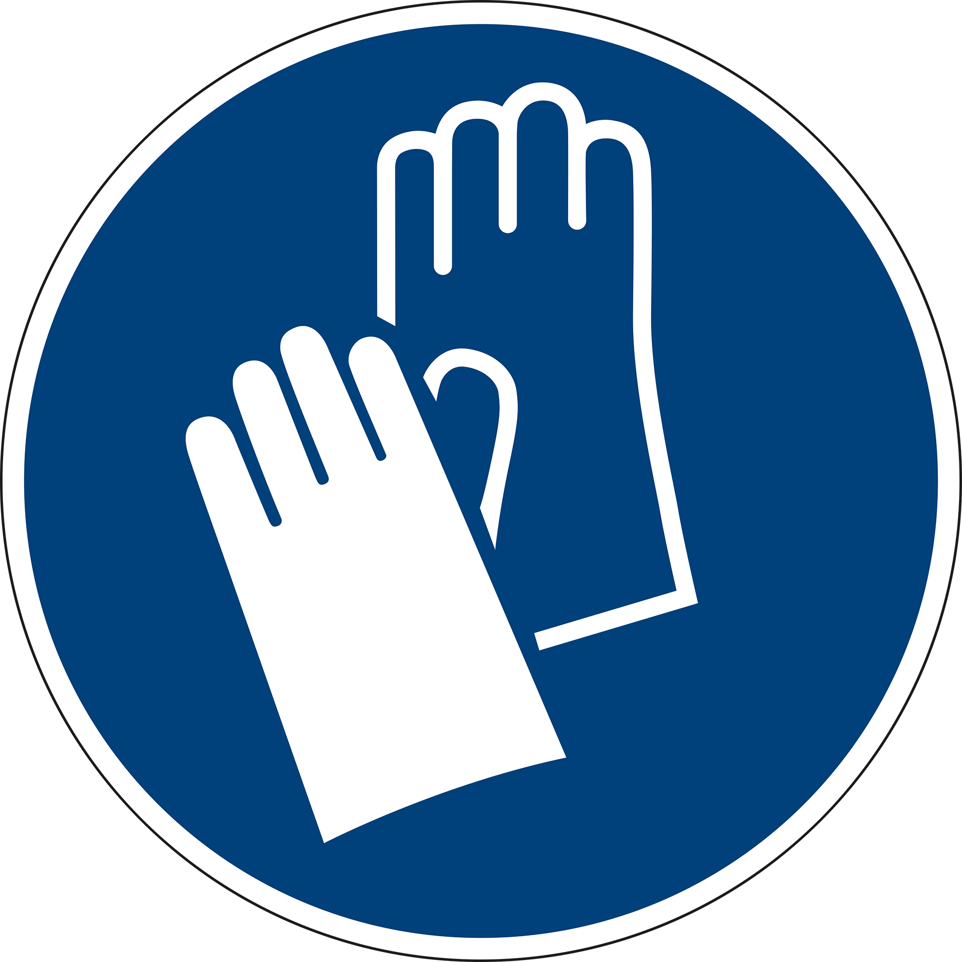 Wear protective gloves. ISO 7010 [M009]