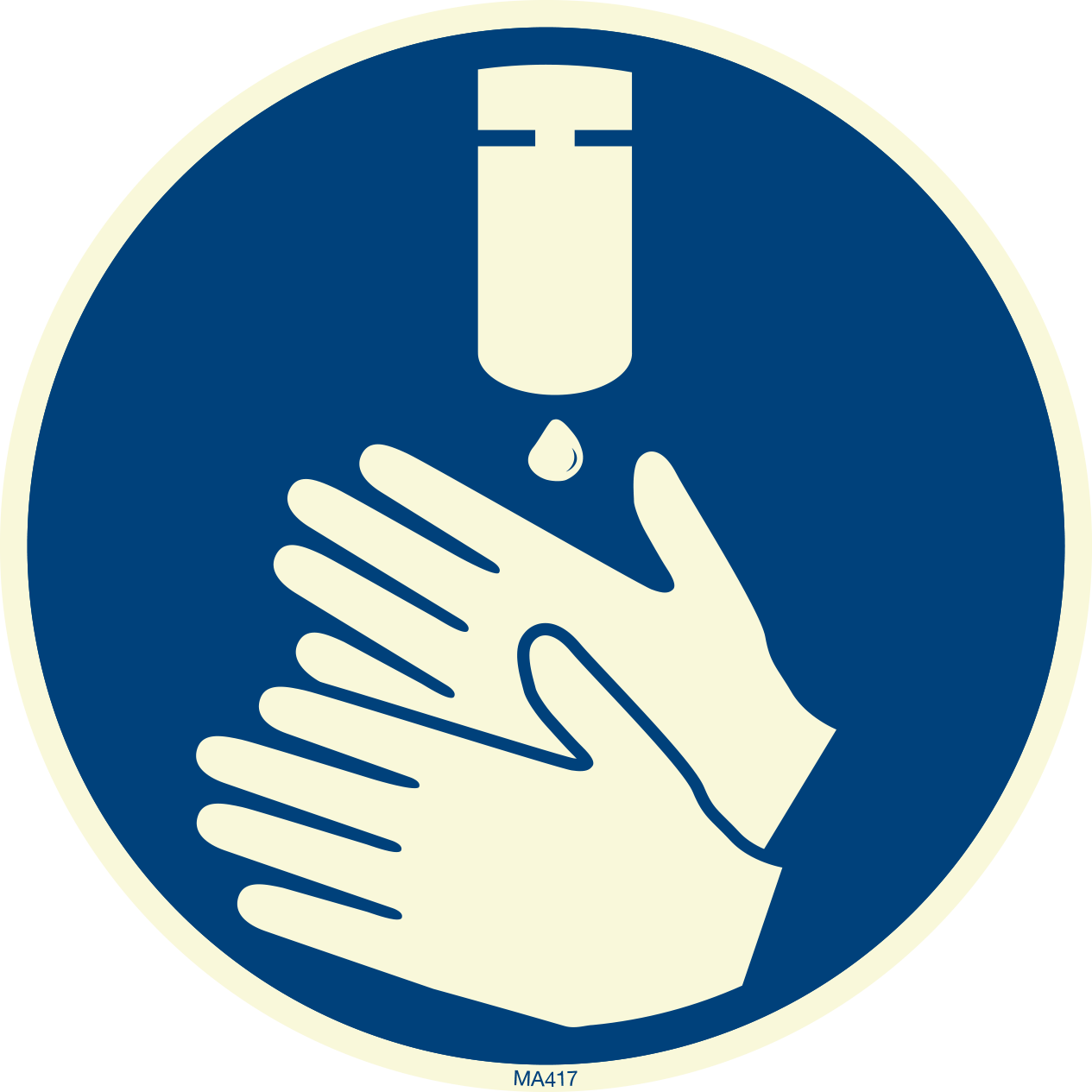 Desinfect your hands.