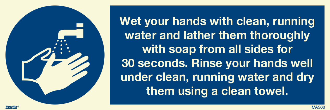 Instructions hand washing.