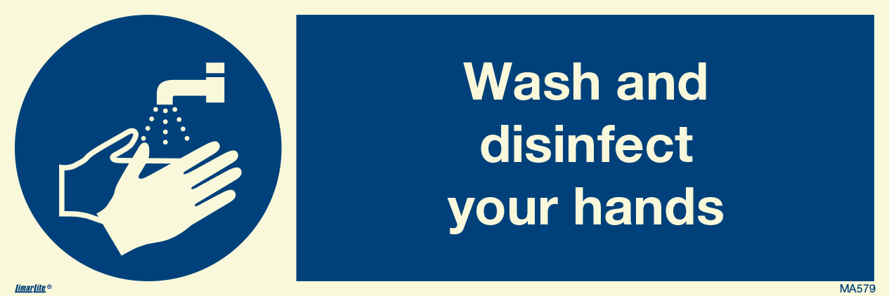 Wash and disinfect your hands.
