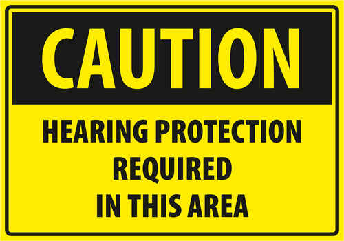 Warning - Caution hearing protection required in this area
