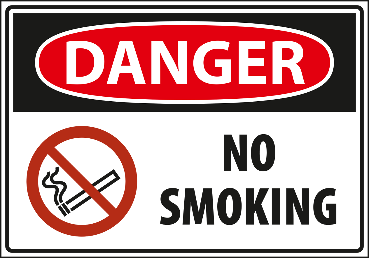Warning - Caution notice no smoking