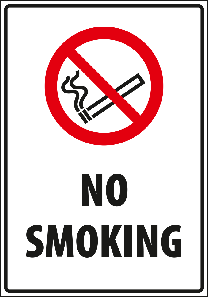 Warning - Caution danger no smoking