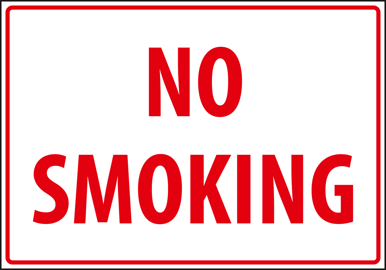 Warning - Notice no smoking