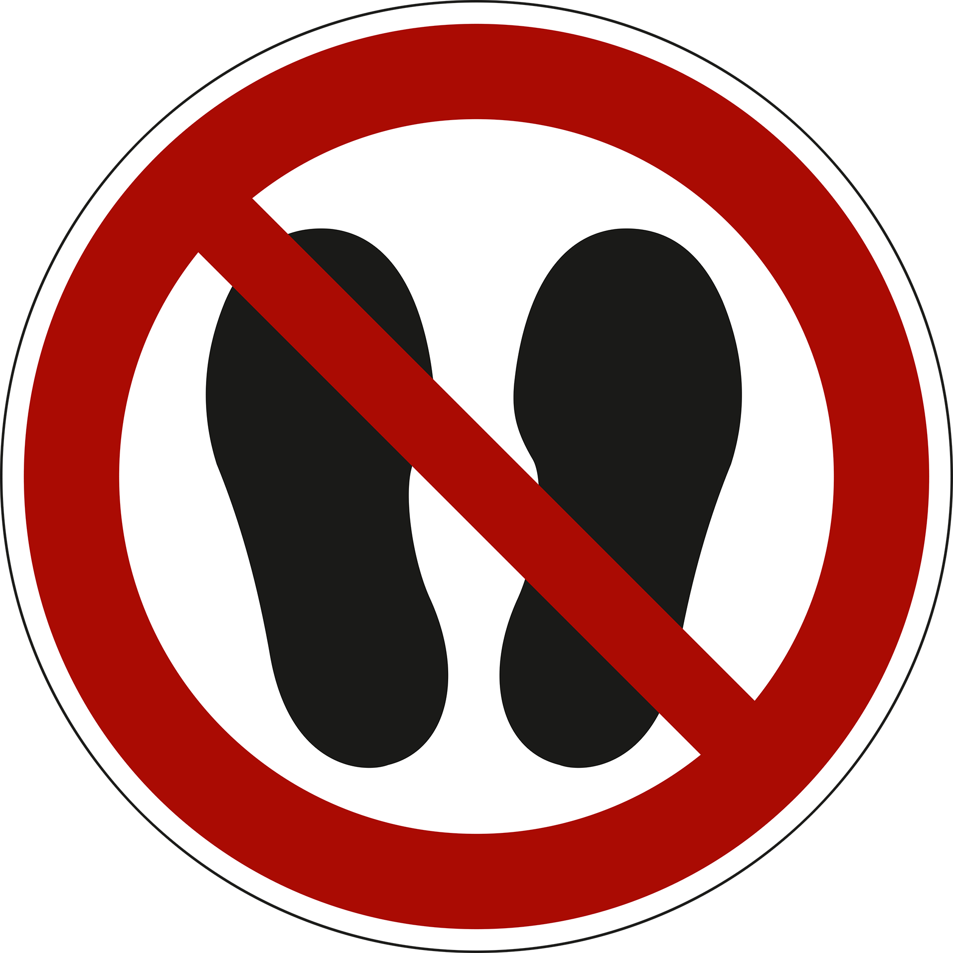 Do not walk or stand here. ISO 7010 [P024]