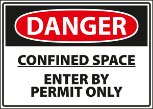 Danger - confined space entry by permit only.