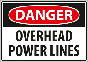 Danger - overhead power lines.
